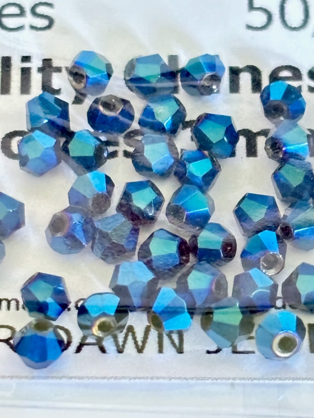 As Low As $2 Midnight Blue Quality Chinese Crystal Bicone Beads 3mm (50)